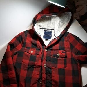 Boys small Lucky Brand buffalo plaid jacke…